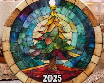 2025年クリスマスツリーオーナメント、ホリデーデコレーション、クリスマスギフト、ユニークな記念品、お祝いのオーナメント、パーソナライズされたオーナメント