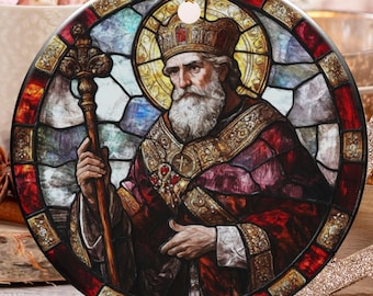 Décoration de saint, décoration religieuse de Noël, décoration d'évêque, cadeau catholique, décoration chrétienne, décoration d'église