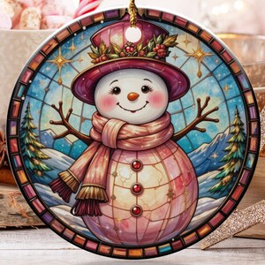 Whimsical Snowman Ornament, Holiday Decoration, Festive Ornament, Unique Christmas Decor, Winter Wonderland Ornament
