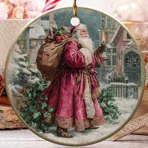 Antique Glass Santa - Etsy