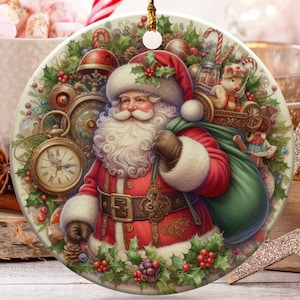 Vintage Santa Claus Christmas Ornament, Holiday Decor, Festive Tree Decoration, Classic Santa Figure, Holiday Gift Idea, Collectible