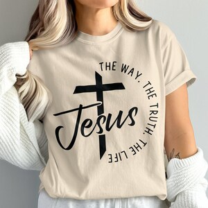 Comfort Colors Christian T-Shirt, Religious Shirt, Jesus Cross Tee, Faith Tee,Inspirational T-Shirt, Religious Faith Based Shirt,Bible Verse