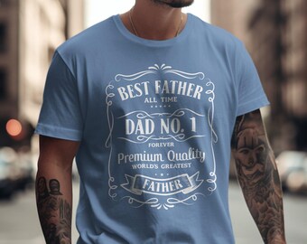 Camiseta Comfort Colors "El mejor padre de todos los tiempos", "Papá número 1 para siempre", "El mejor padre del mundo", regalo para papá, regalo para el Día del Padre
