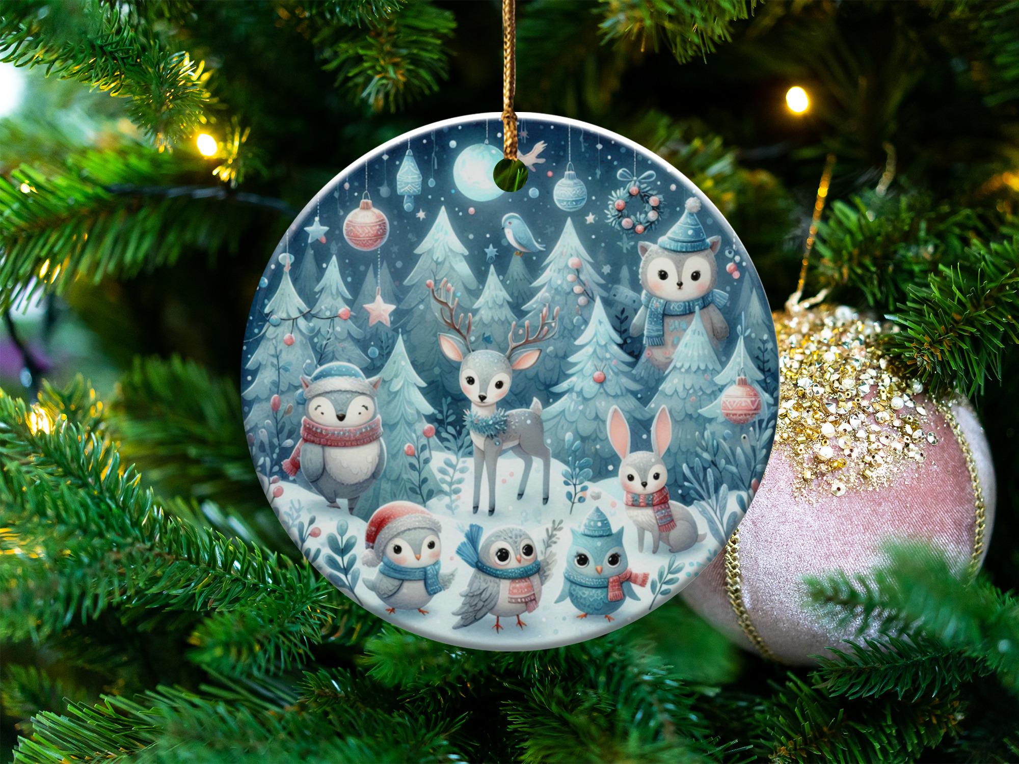 Kerstacryl Dierendecor, Kerstboomversiering Cartoon, 2D