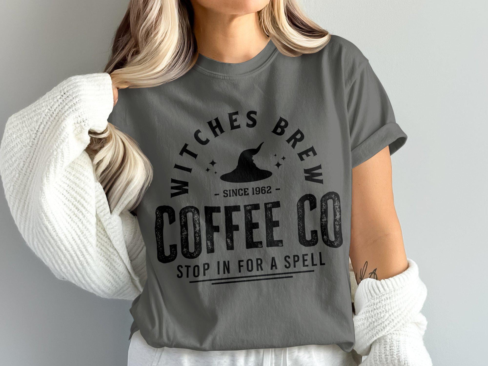 Comfort Colors Witches Brew Coffee Co T-shirt, Vintage Coffee Shop