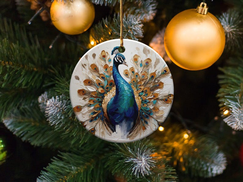 Stunning Peacock Figurine, Unique Peacock Decor, Handcrafted Home Accent, Colorful Bird Ornament, Detailed Art Piece, Elegant Display image 4