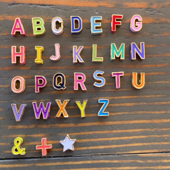 Gold Plated Enamel Alphabet Letter Bead: DIY Bracelet Making