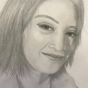 Maßgeschneiderte Portrait Skizze gemacht in Bleistift/Graphit, Original Skizze, Realistische Skizze, Zeichnung vom Foto, Personalisiertes Geschenk
