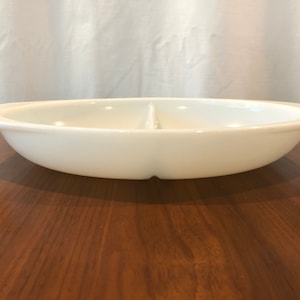 Vintage Pyrex Opal Divided Casserole Dish 1063 II Vintage Pyrex Casserole