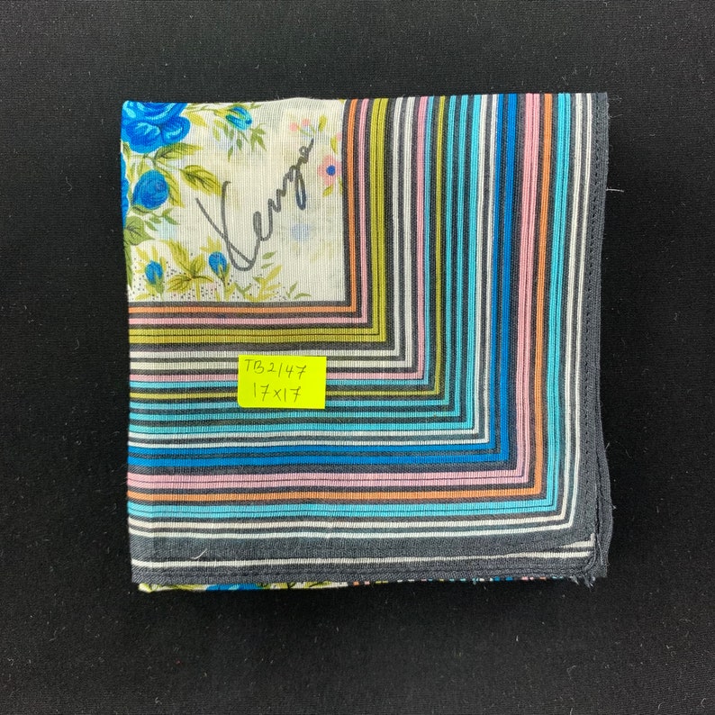 Kenzo Neckerchief Handkerchief Bandana Babushka Wrap Authentic Accessories Luxury Gift Pocket square