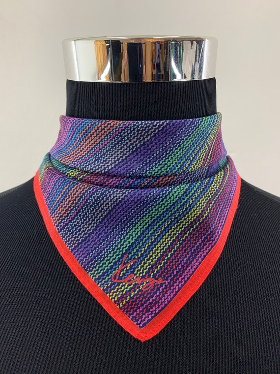 Kenzo Neckerchief Handkerchief Bandana Babushka Wrap Authentic Accessories Luxury Gift Pocket square