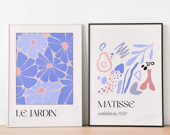 Matisse Exhibition Style Inspired Art Poster Set Bundle | Modern Digital Prints | Eclectic Wall Art | Retro Wall Art