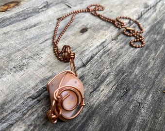 Botswana Agate & Copper Reiki-Blessed Necklace