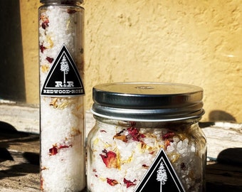 Redwood & Roze Therapeutic Bath Salts: “Love” w/Rose petals, Calendula petals, Rose absolute, and Vanilla