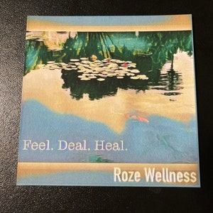 Feel. Deal. Heal. Koi Pond Stickers by Roze Wellness image 2