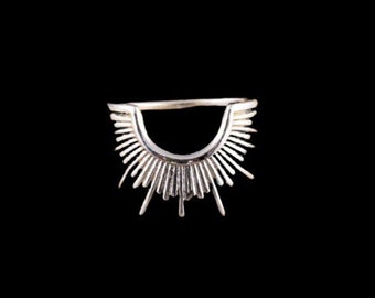 Sun Ring~ Rising Sun Ring~ Sterling Silver Ring~ Dainty Ring~ Spike Ring~ Statement Ring~ Trendy Ring~ Celestial Ring~ Minimalist Ring