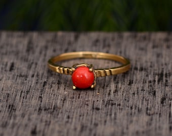Carnelian Ring, Gemstone Ring, Brass Ring, Handmade Ring, Women Ring, Boho Ring, Gift For Her, Wedding Ring, Red Carnelian, Christmas Gifts