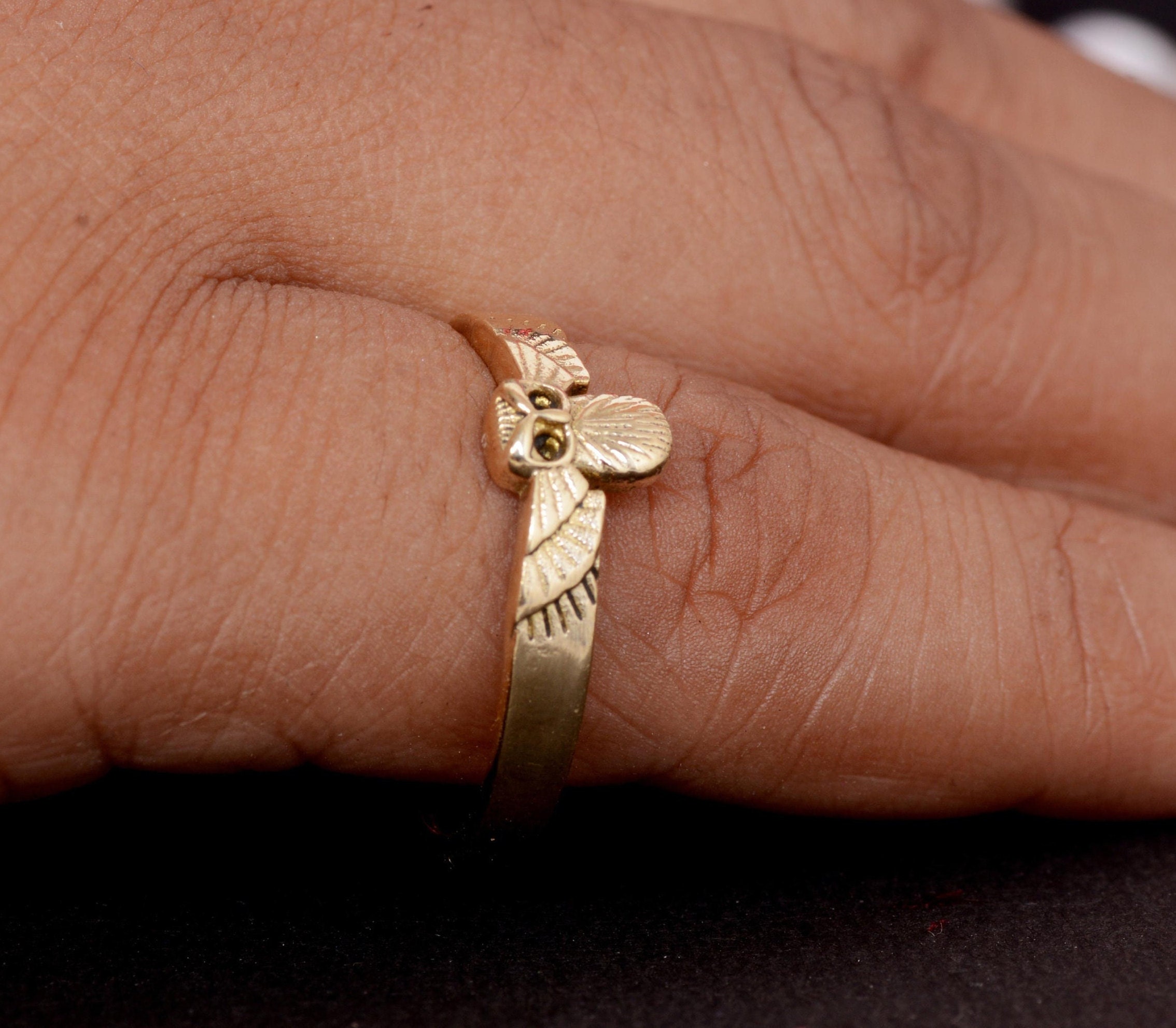 Cute Little Owl Ring, Owl Ring, Vintage Rings, Brass Ring, Gold Owl Ring, Bird Ring, Rings for women