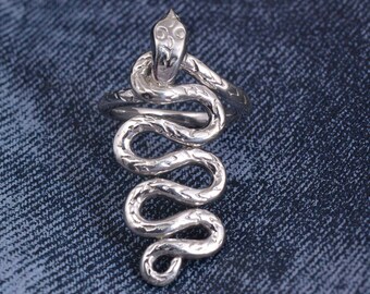 Silver Snake Ring, Snake Ring, Sterling Silver, Serpent Ring, Snake Jewelry, Serpent Jewelry, Adjustable Ring, Gothic Ring, Dainty Ring