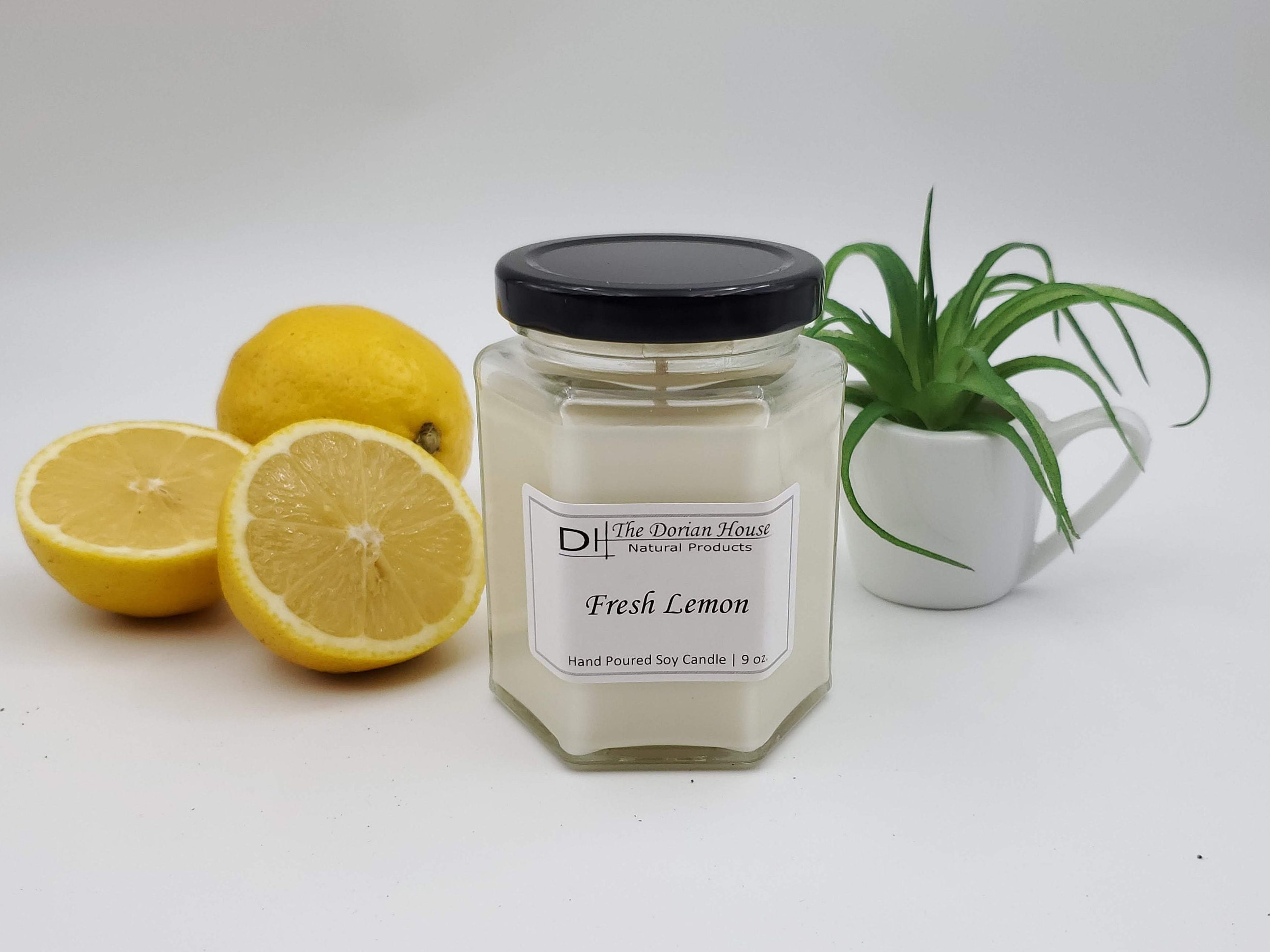 FRESH LEMON Scented Soy Candle 4oz and 9oz Available Etsy
