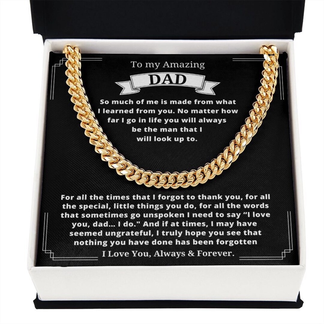 Dad Gift for Father Birthday Gift to My Dad Necklace Father Etsy