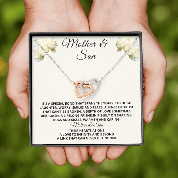 Buy Mother Son Necklace Gift on Mother's Day, Custom Jewelry Gift for Mother  With Message, Mom Birthday Gift From Son, Christmas Gift for Mom Online in  India - Etsy
