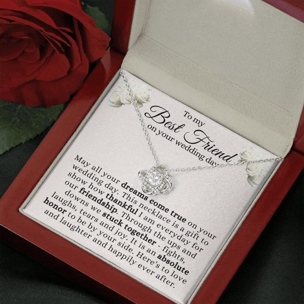 To My Best Friend on Her Wedding Day Necklace Bride Gift From Etsy