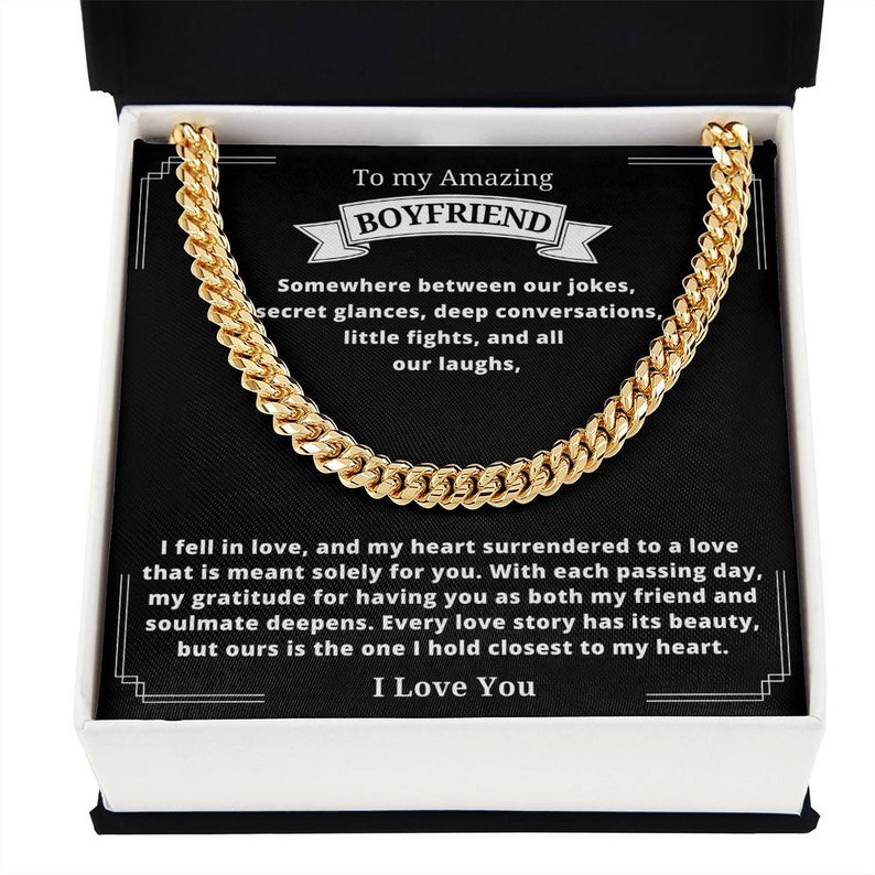 Boyfriend Necklace, Unique Birthday Gift for Boyfriend Christmas Gift