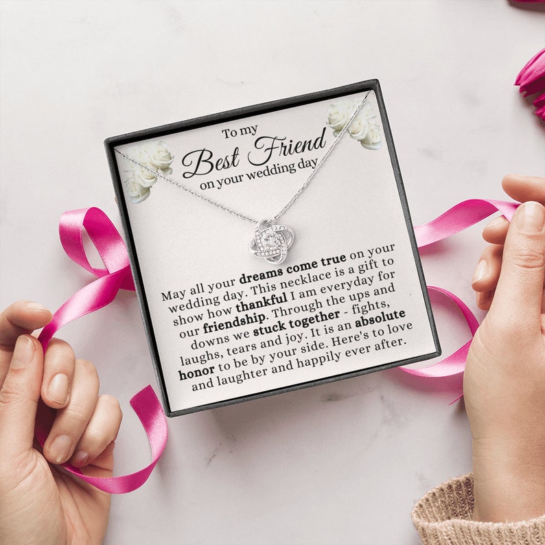 To My Best Friend on Her Wedding Day Necklace Bride Gift From Etsy