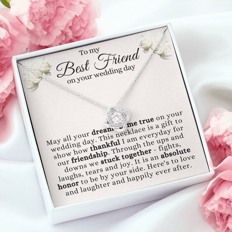 To My Best Friend on Her Wedding Day Necklace Bride Gift From Etsy