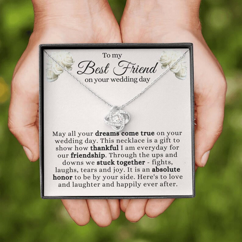 To My Best Friend on Her Wedding Day Necklace Bride Gift From Etsy