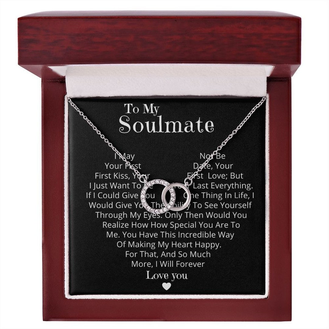 To My Soulmate Necklace Romantic Christmas Gift for Her Etsy