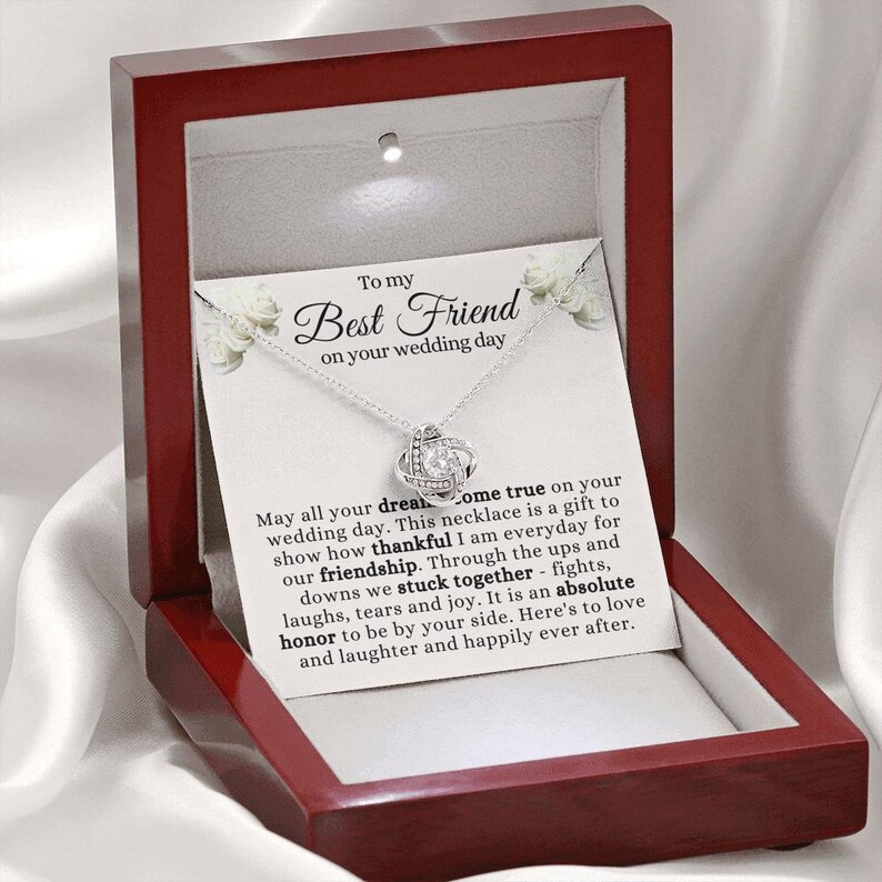 To My Best Friend on Her Wedding Day Necklace Bride Gift From Etsy