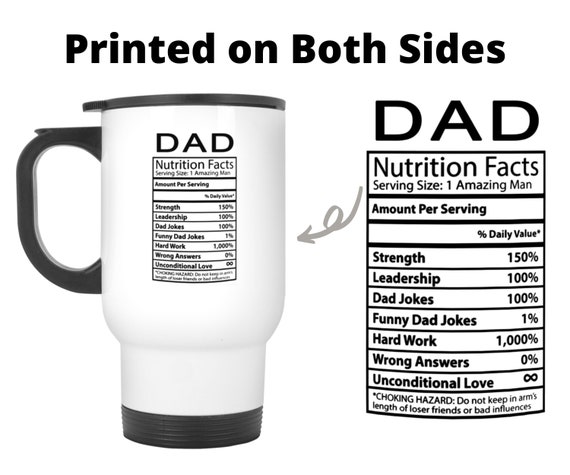 dad nutrition facts mug