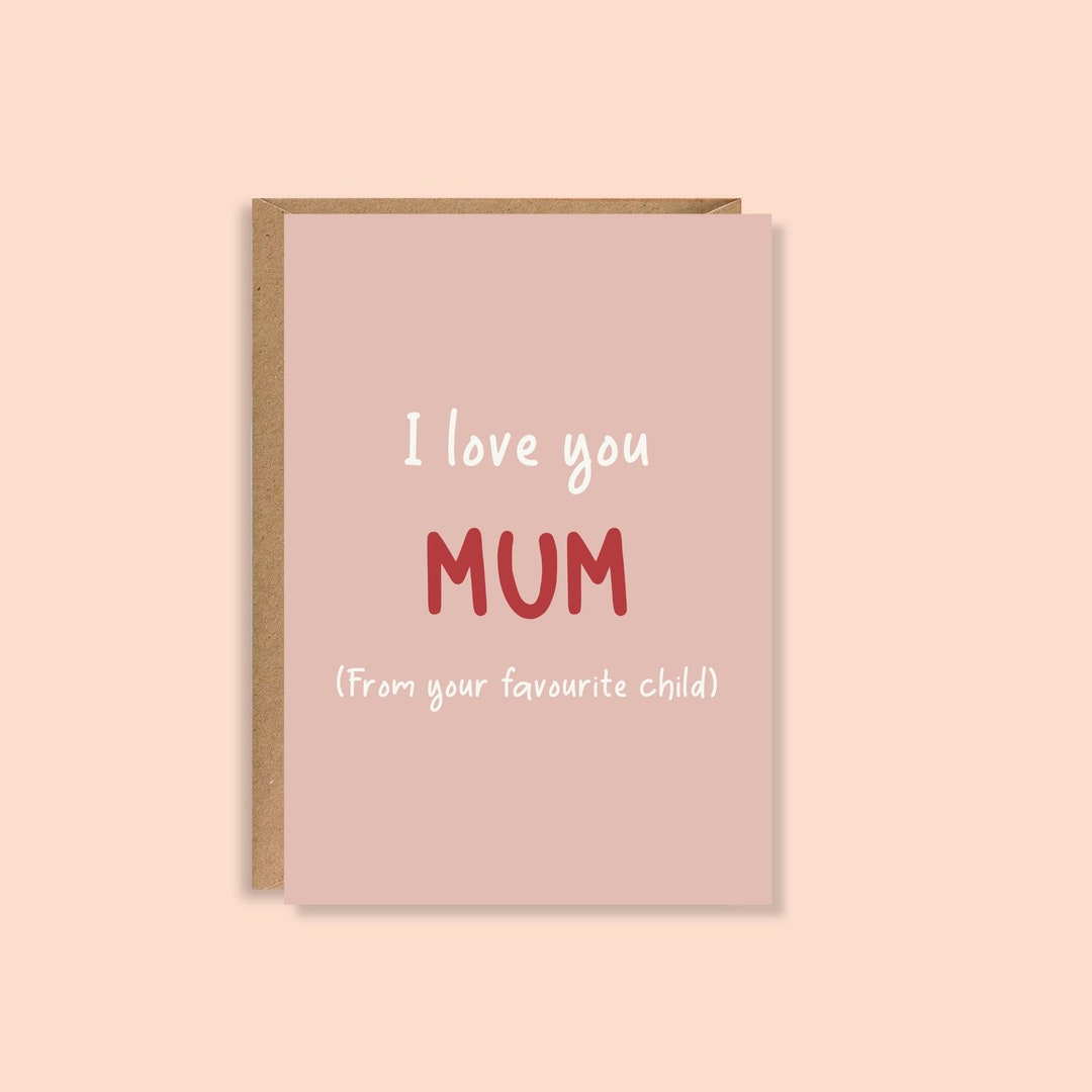 I Love You Mum Card | Illustrated Greeting Card | Mothers Day Card | A5 ...