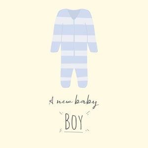 Une nouvelle carte de bébé garçon Carte de vœux illustrée Carte A5 de haute qualité Colorful Baby Grow Boho Neutral Nouvelle arrivée Bundle of Joy Child image 3