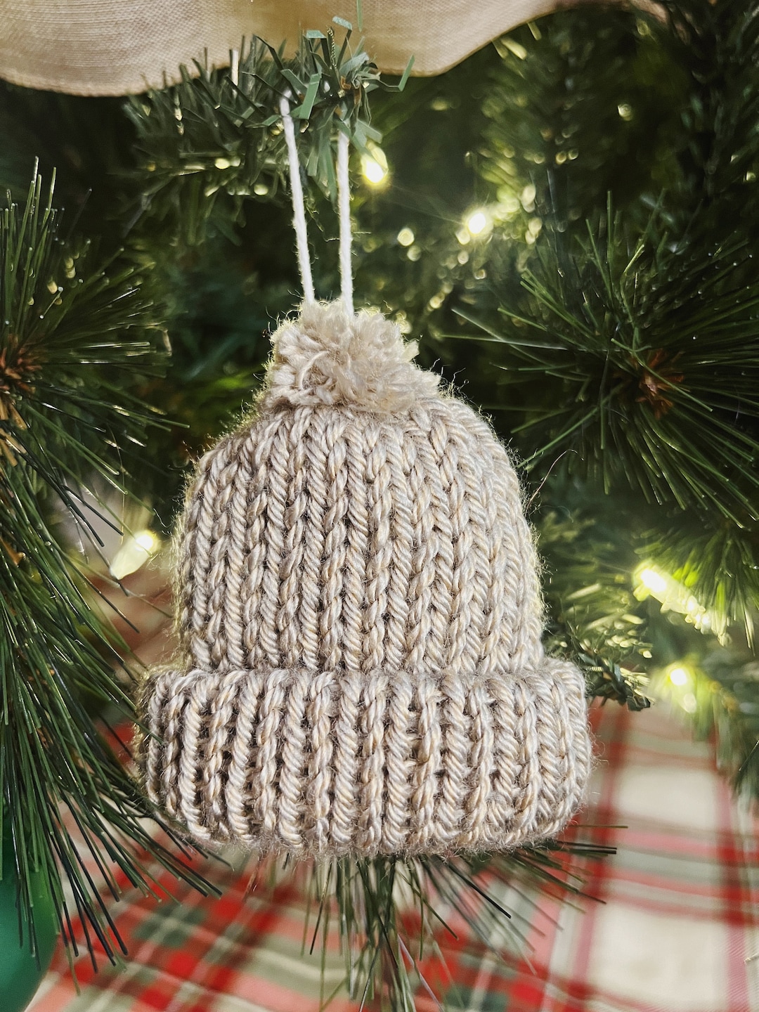 Knit Hat Ornament, Knitting Ornament, Knit Ornament Christmas