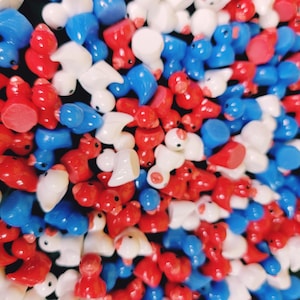 Mini Patriotic 4th of July Acrylic Ducks | Cute Collectible Party Favors | Red, White & Blue Ducks