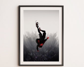 Miles Morales Spider-Verse Print: Kids Room Wall Art (A3 & A4)