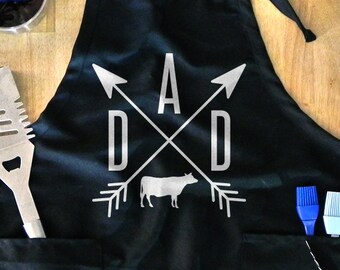 Funny BBQ Apron For Men With Pockets - Grilling Gifts For Dad, Cooking Apron For Kitchen & Outdoor