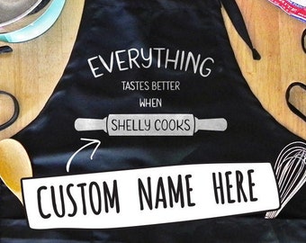 Funny Baking Apron For Women - custom mothers day gift for baker, personalized cooking aprons for kitchen