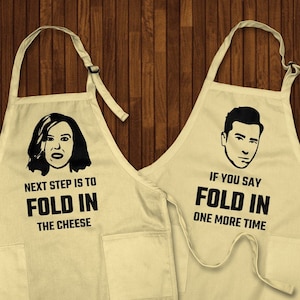 Saukore Funny Aprons for Couple, His and Hers Aprons Set, Kitchen Aprons  with 2 Pockets for Cooking Baking Grilling - Cute Anniversary Wedding  Bridal
