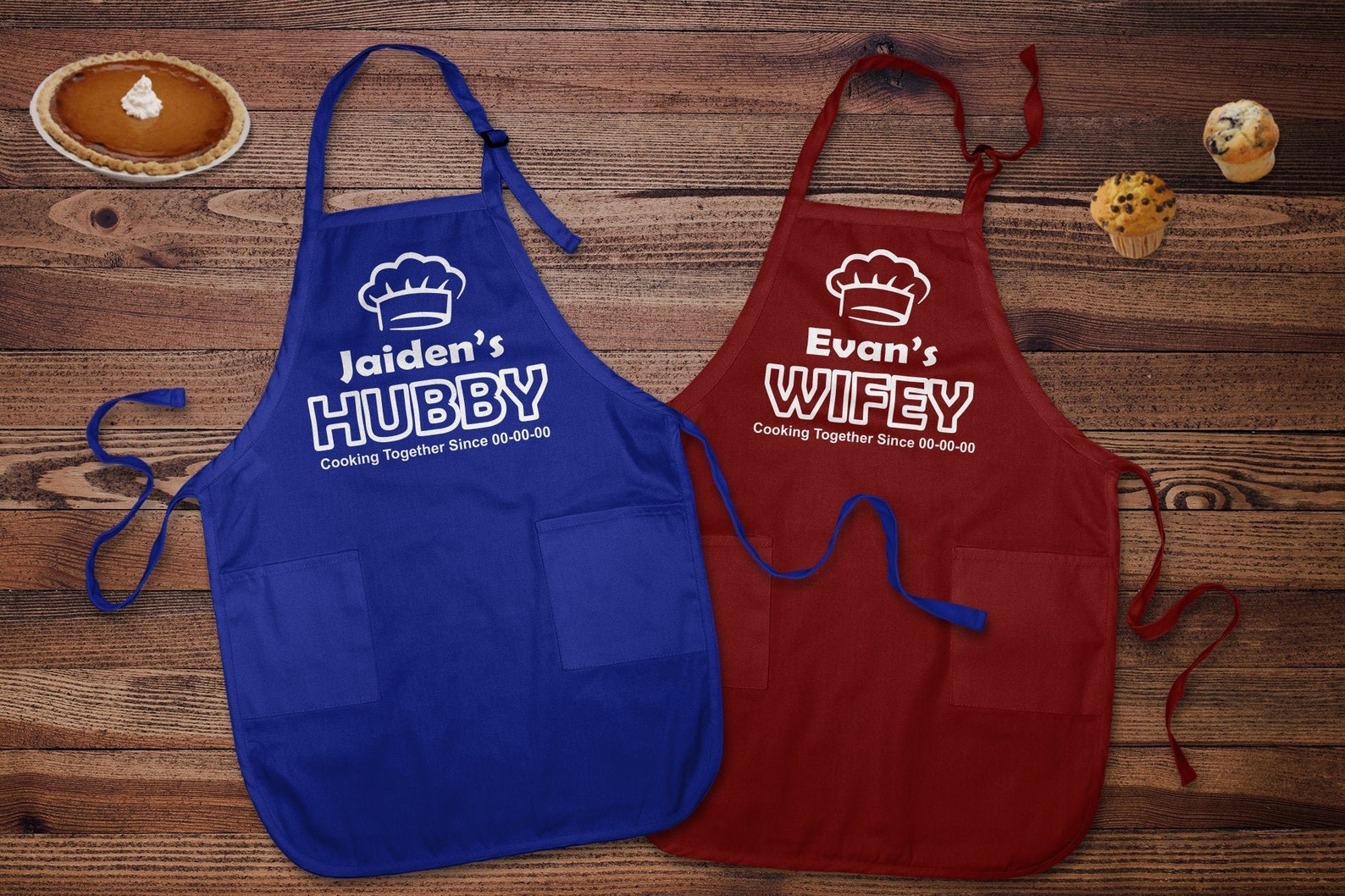 Funny Couple Apron personalized couple apron custom cooking Etsy