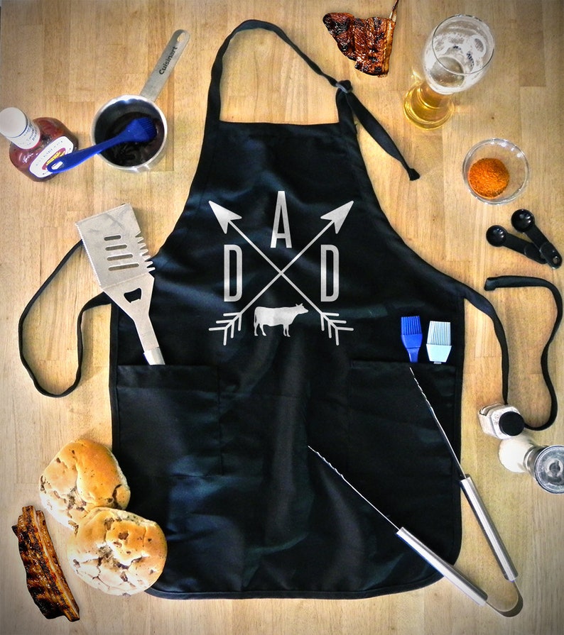 Funny BBQ Apron for Dad DAD Fathers Day Grilling Apron Etsy
