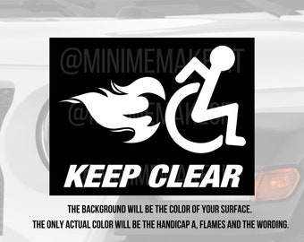 Flaming Wheelchair Decal | Disability Pride Sticker | Wheelchair Vinyl Decal | Adaptive Equipment Sticker | Disability Awareness Gift