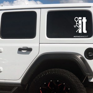 2 pack- F*ck It Decal//F-it Decal//Funny Decal// Funny Sticker//Stick Figure Decal// Stick Figure Sticker