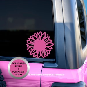 NEW Sunflower decal, sunflower window sticker, cute gift idea for friend, cute decal, floral decal, sun flower decal, symbol for hope decal