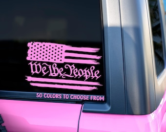 We The People American Flag Decal - Outdoor Vinyl Sticker