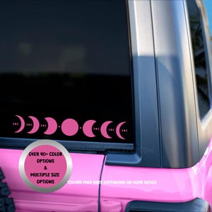 Moon Phases Vinyl Decal, Moon Phases sticker, Car Window, Laptop, water bottle decal