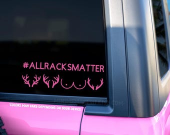 Antler All Racks Matter Vinyl Decal: Deer Hunting Car Sticker